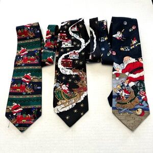Christmas Themed Ties - Set of 3 100% silk